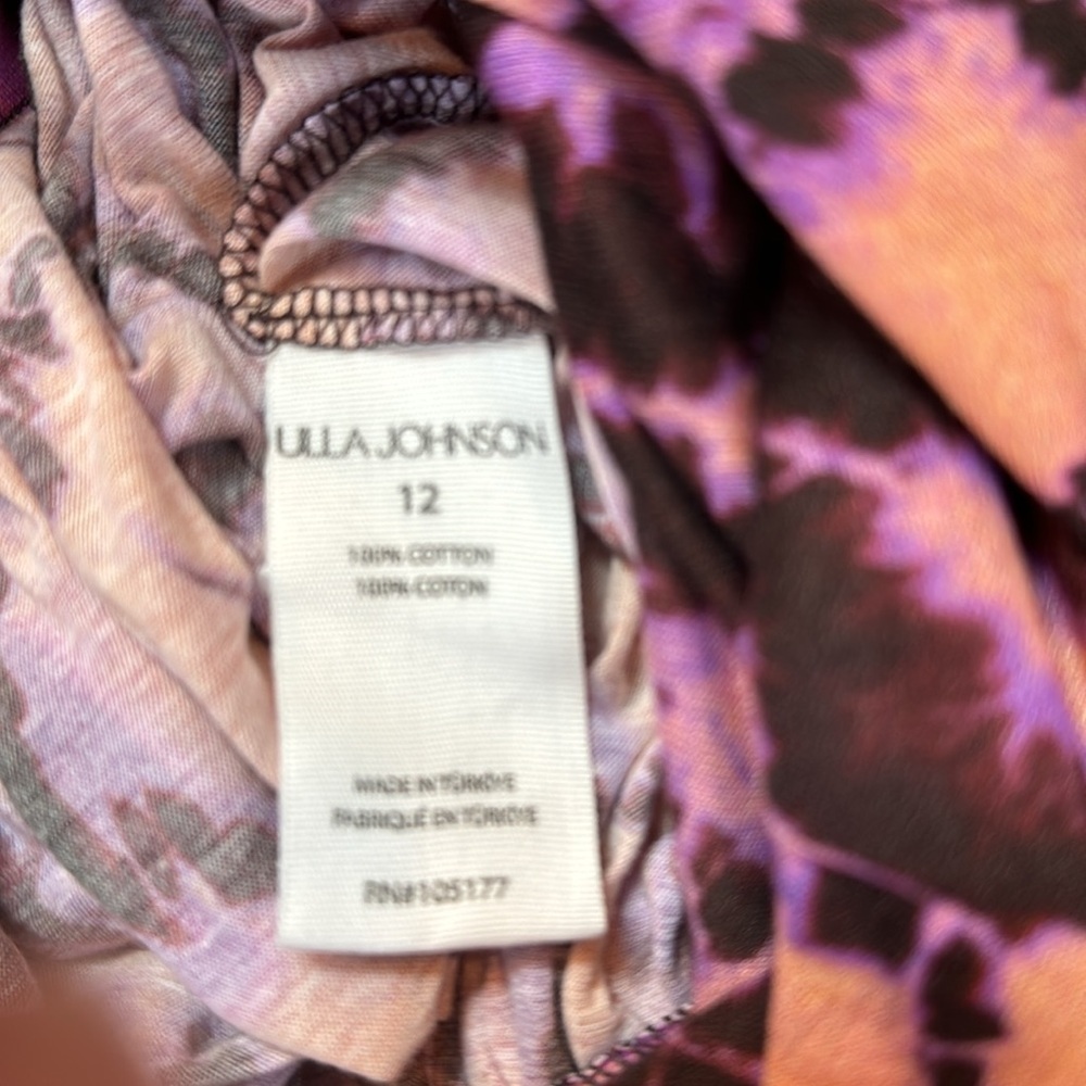 Ulla Johnson Freya Halter Midi Dress Purple Boho Tie-Dye Wisteria Print - Picture 10 of 11
